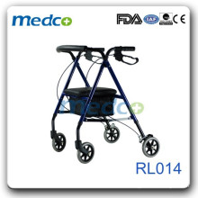 Foldable light weight Rollator with rest seat RL014